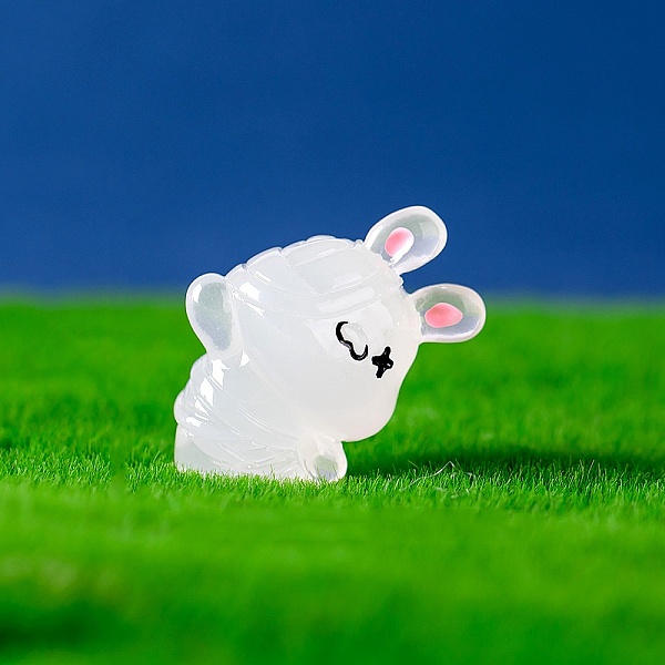 

PandaHall Luminous Halloween Theme Resin Decorations, Rabbit, 34x34mm Resin Rabbit