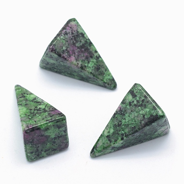 

PandaHall Natural Ruby in Zoisite Beads, Cone, Undrilled/No Hole Beads, 25x14x14.5mm Ruby in Zoisite Cone