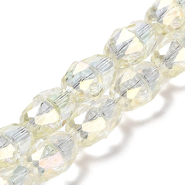 

PandaHall Transparent Glass Beads Strands, Faceted, Bell, Lemon Chiffon, 7x5mm, Hole: 3.5mm, about 98pcs/strand, 20.20''(51.3cm) Glass Bell