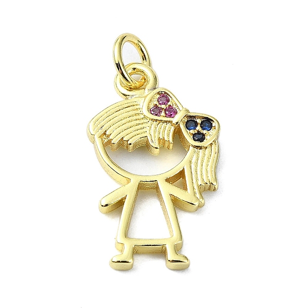 

PandaHall Brass Micro Pave Colorful Cubic Zirconia Pendants, Human, Real 18K Gold Plated, 19x11.5x2mm Brass+Cubic Zirconia Human Multicolor