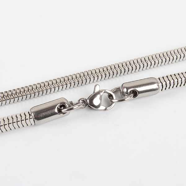 

PandaHall 304 Stainless Steel Snake Chain Necklace Making, with Lobster Claw Clasps, Stainless Steel Color, 23.6 inch(59.9cm) 304 Stainless...