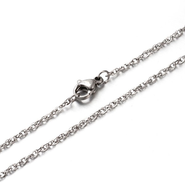

PandaHall 304 Stainless Steel Double Link Chains Necklaces, with Lobster Claw Clasps, Stainless Steel Color, 23.6 inch(59.9cm) 304 Stainless...