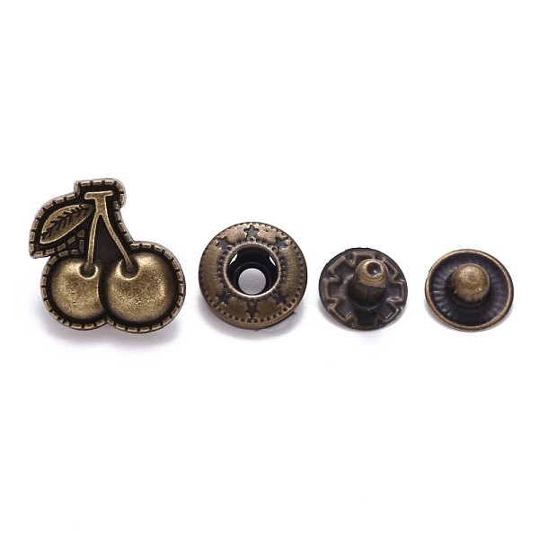 

PandaHall Brass Snap Buttons, Alloy Cap, Garment Buttons, Cadmium Free & Lead Free, Cherry, Antique Bronze, Cap: 17x17mm, Pin: 3mm, Stud...