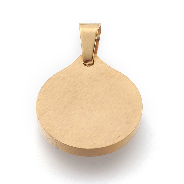 

PandaHall 304 Stainless Steel Pendants, with Shell, Flat Round with Alphabet, Golden, Letter.A, 20.5x18x2.5mm, Hole: 7x4mm Stainless...
