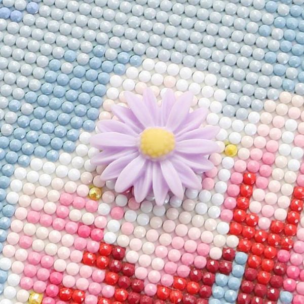 

PandaHall Flower Plastic Diamond Painting Magnet Cover Holder, for DIY Diamond Painting Colored Art, Platinum, Plum, 26x10mm Plastic Purple