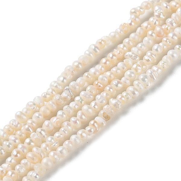 

PandaHall Natural Keshi Pearl Beads Strands, Cultured Freshwater Pearl, Baroque Pearls, Potato, Grade 2A, PapayaWhip, 2~3x2~3.5mm, Hole..., Orange