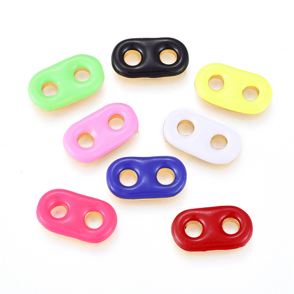 

PandaHall Brass Buttons, with Enamel, Rectangle, Real 18K Gold Plated, Mixed Color, 16x10x3mm, Hole: 3.5mm Brass+Enamel Rectangle Multicolor
