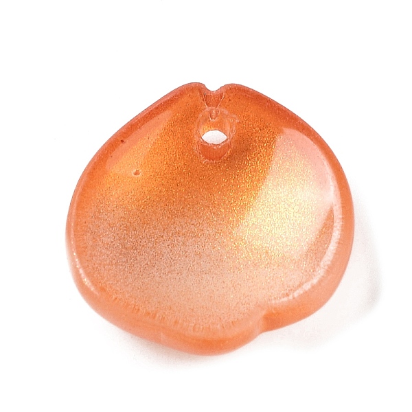 

PandaHall Two Tone Glass Pendants, Peony Petaline Charms, Dark Orange, 17x17x5mm, Hole: 1.6mm Glass Petaline