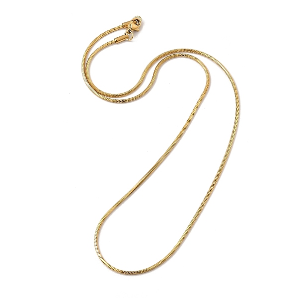

PandaHall Ion Plating(IP) 304 Stainless Steel Square Snake Chain Necklaces, with Lobster Claw Clasps, Real 18K Gold Plated, 23.86 inch...