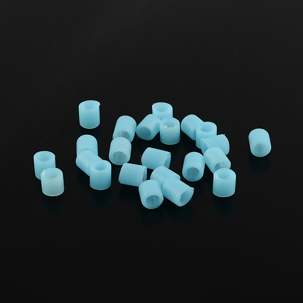 

PandaHall PE Fuse Beads, DIY Melty Beads, Tube, Light Sky Blue, 5x5mm, Hole: 3mm Plastic Tube Blue