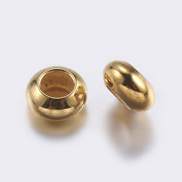 

PandaHall Brass Beads, Rondelle, Golden, 6x3mm, Hole: 3mm Brass Rondelle