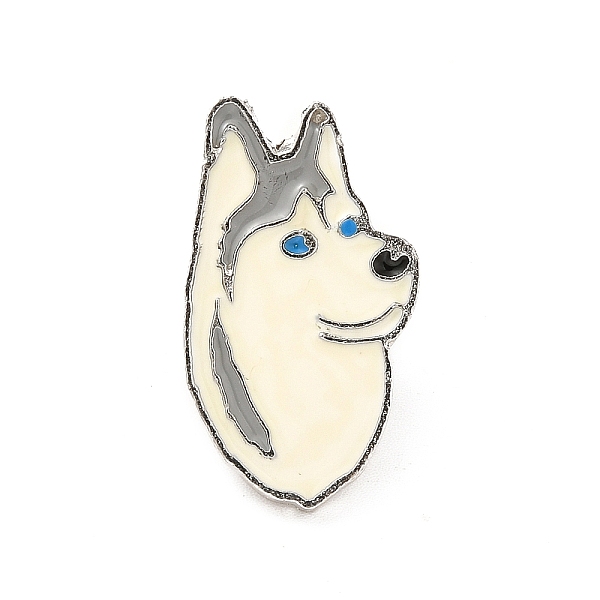 

PandaHall Dog Enamel Pin with Brass Butterfly Clutches, Alloy Badge for Backpack Clothing, Siberian Husky Pattern, 25.5x14x10mm, Pin: 1.1mm...