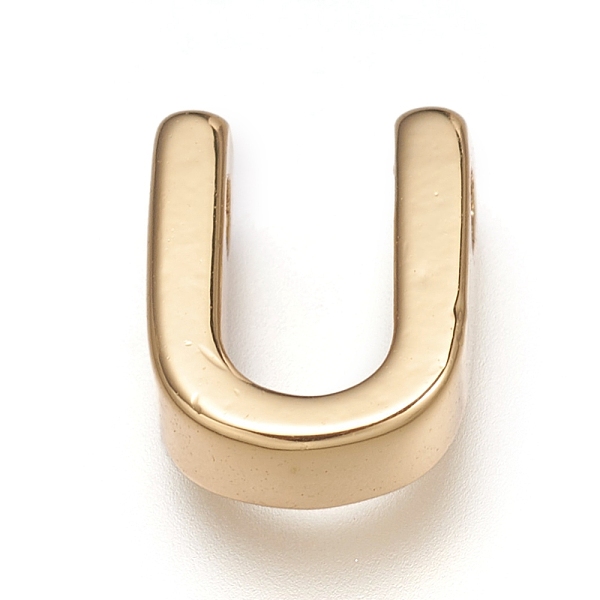 

PandaHall Brass Charms, Long-Lasting Plated, Real 18K Gold Plated, Letter.U, U: 8.5x6.5x3mm, Hole: 1.6mm Brass Letter U