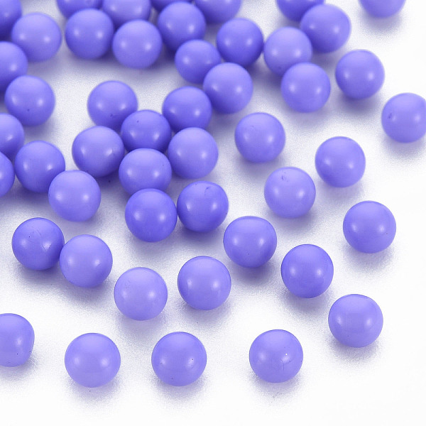 

PandaHall Opaque Acrylic Beads, No Hole, Round, Medium Slate Blue, 4mm, about 1400pcs/50g Acrylic Round
