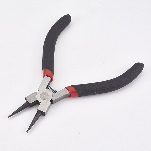 

PandaHall 45# Carbon Steel Round Nose Pliers, Hand Tools, Polishing, Black, 10.7x9.6x0.9cm Carbon Steel Black