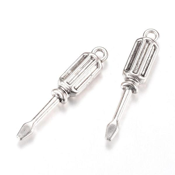 

PandaHall Tibetan Style Alloy Pendants, Cadmium Free & Lead Free, Screwdriver//Tool, Antique Silver, 31x6x4mm, Hole: 2mm, about 500pcs/1000g...