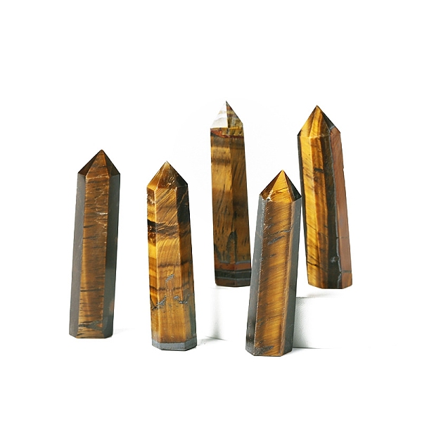 

PandaHall Tower Natural Tiger Eye Home Display Decoration, Healing Stone Wands, for Reiki Chakra Meditation Therapy Decors, Hexagonal Prism...