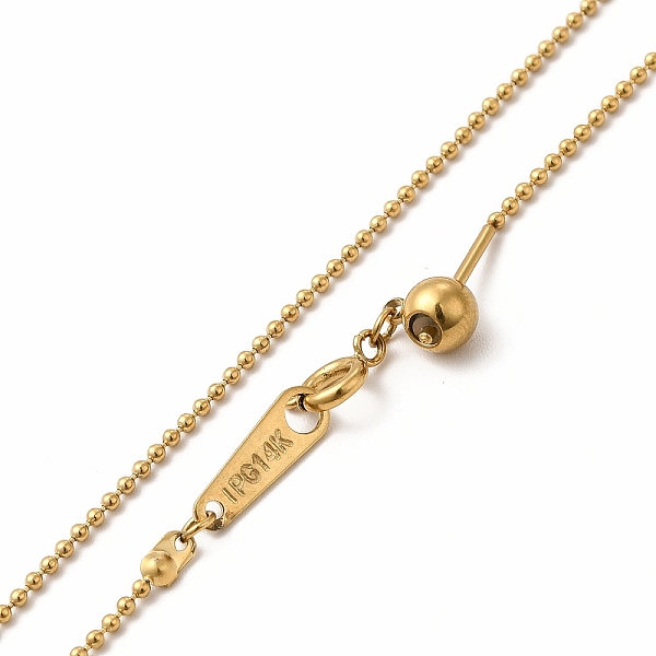 Ионное покрытие (ip) 304 ожерелье из нержавеющей стали с шариковой цепочкой для женщин