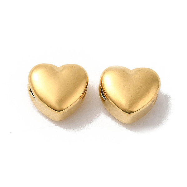 

PandaHall Manual Polishing 304 Stainless Steel Beads, Heart, Real 18K Gold Plated, 6.5x6.5x4mm, Hole: 1.2mm 304 Stainless Steel Heart