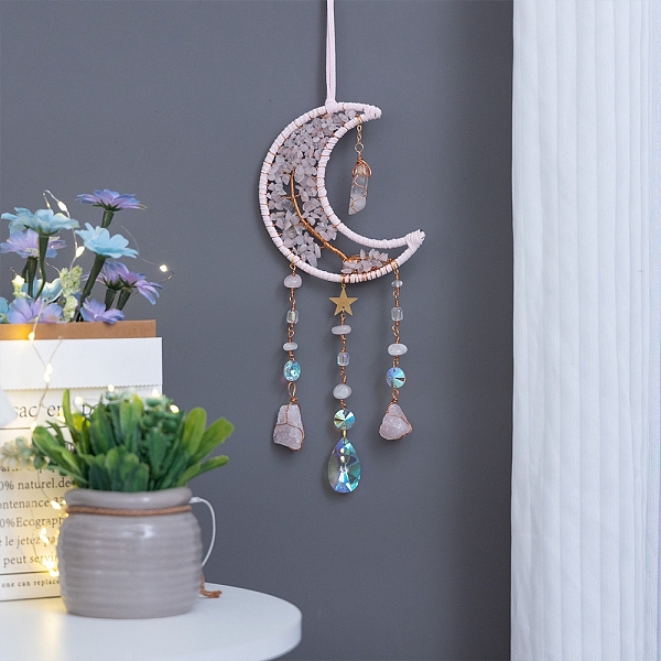 Natural Rose Quartz Wind Chime