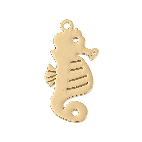

PandaHall Brass Etched Metal Embellishments Pendants, Long-Lasting Plated, Sea Horse, Light Gold, 21x10x0.3mm, Hole: 1.2mm Brass Sea Horse