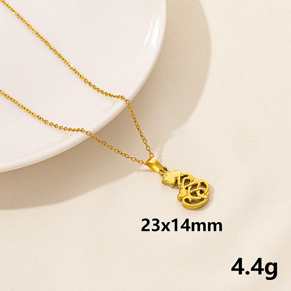 

PandaHall 304 Stainless Steel Cat Shape Pendant Necklaces, Cable Chain Necklaces Stainless Steel Cat Shape