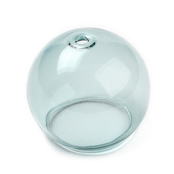 

PandaHall Transparent Glass Bead Cone, for Wind Chimes Making, Half Round, Cadet Blue, 25x21.5mm, Hole: 2mm, Inner Diameter: 16mm Glass