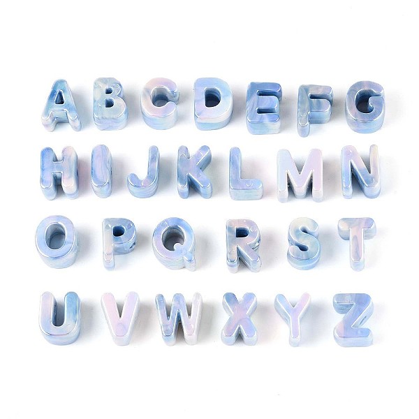 Rainbow Iridescent Opaque Acrylic Beads