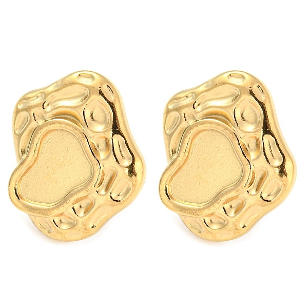 

PandaHall 304 Stainless Steel Stud Earring Findings, Polygon Earring Settings, Real 18K Gold Plated, 19x15.5mm, Tray: 9x6.5mm 304 Stainless...