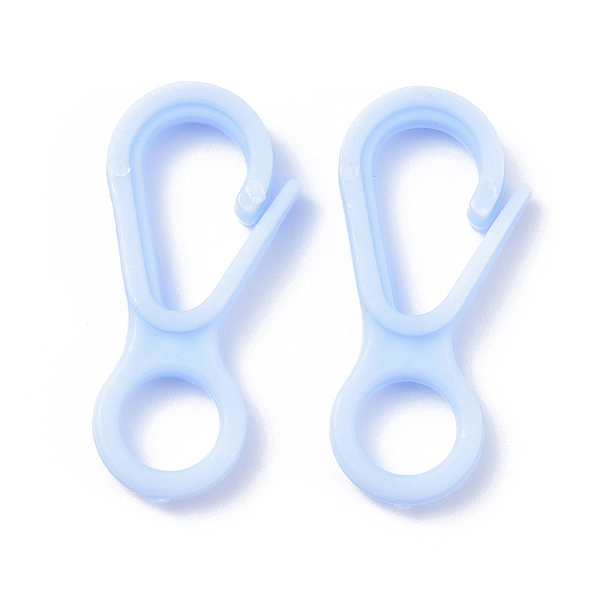 

PandaHall Plastic Lobster CLaw Clasps, Light Sky Blue, 33x15.5x4.5mm, Hole: 7.5mm Plastic Others