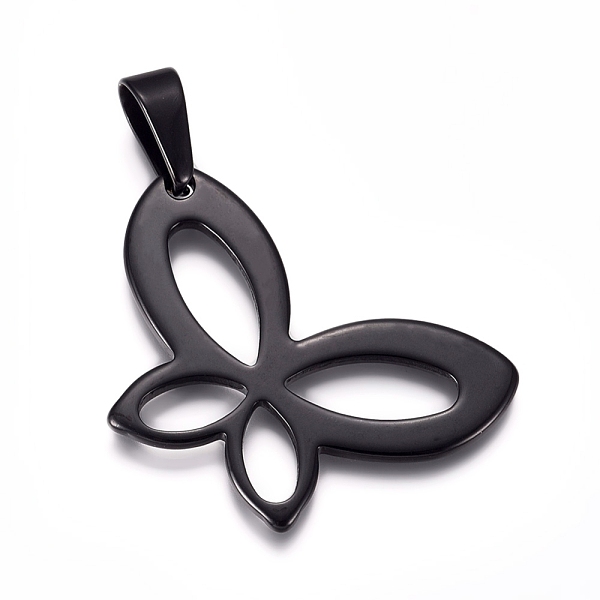 

PandaHall 304 Stainless Steel Pendants, Butterfly, Gunmetal, 35x23.5x1.5mm, Hole: 10x4.5mm 304 Stainless Steel Butterfly