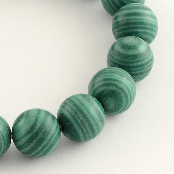 

PandaHall Round Synthetic Malachite Bead Strands, Malachite, 10mm, Hole: 1.5mm, about 40pcs/strand, 15.94 inch Malachite Round Green