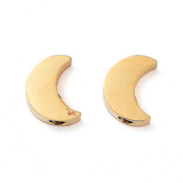 

PandaHall 304 Stainless Steel Charms, Moon Charm, Real 14K Gold Plated, 8.6x6.5x3mm, Hole: 1.8mm 304 Stainless Steel Moon