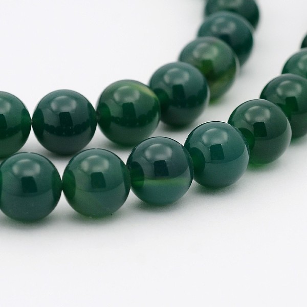 

PandaHall Natural Teal Jade Round Beads Strands, Dyed, 10mm, Hole: 1mm, about 40pcs/strand, 15.7 inch Other Jade Round Cyan