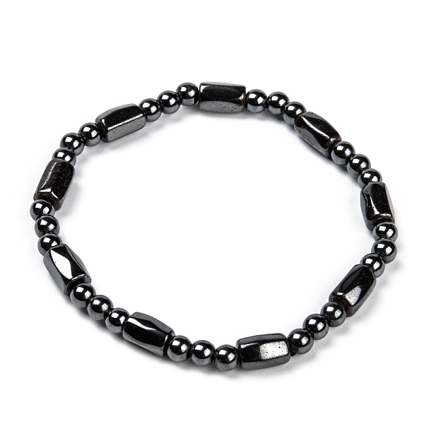 

PandaHall Magnetic Hematite Bracelets, Dark Gray, Inner Diameter: 2-1/8 inch(5.4cm) Hematite Gray