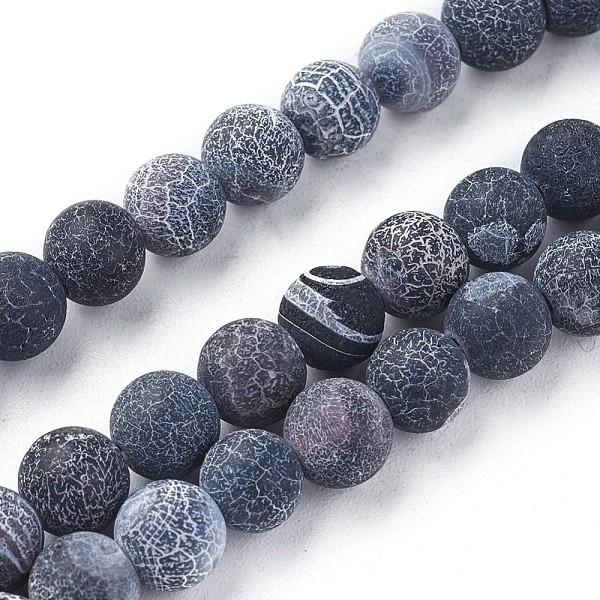 PandaHall Natural Weathered Agate Beads Strands, Dyed & Heated, Round, 8mm, Hole: 1.2mm; about 48pcs/strand, 14.3 PandaHall Natural Weathered Agate Beads Strands, Dyed & Heated, Round, 8mm, Hole: 1.2mm; about 48pcs/strand, 14.3
