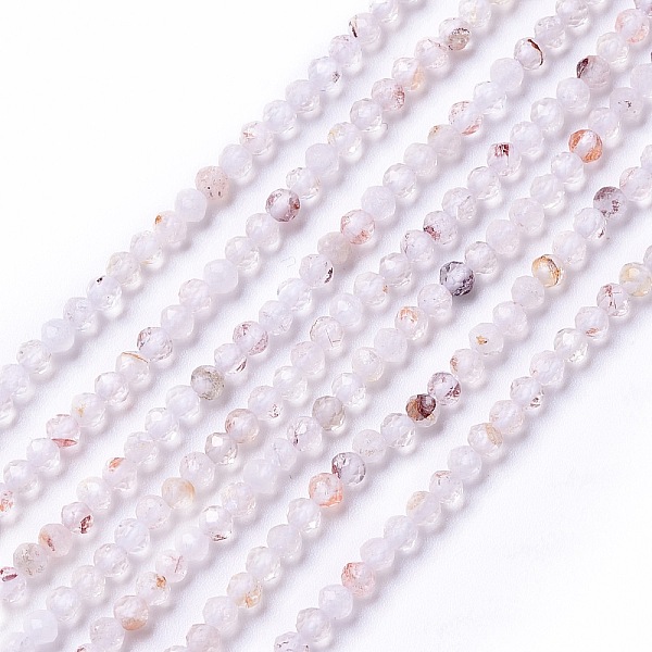 

PandaHall Natural Quartz Crystal Beads Strands, Faceted, Round, 2~2.5mm, Hole: 0.5mm, about 182pcs/strand, 15.35 inch(39cm) Quartz Crystal...