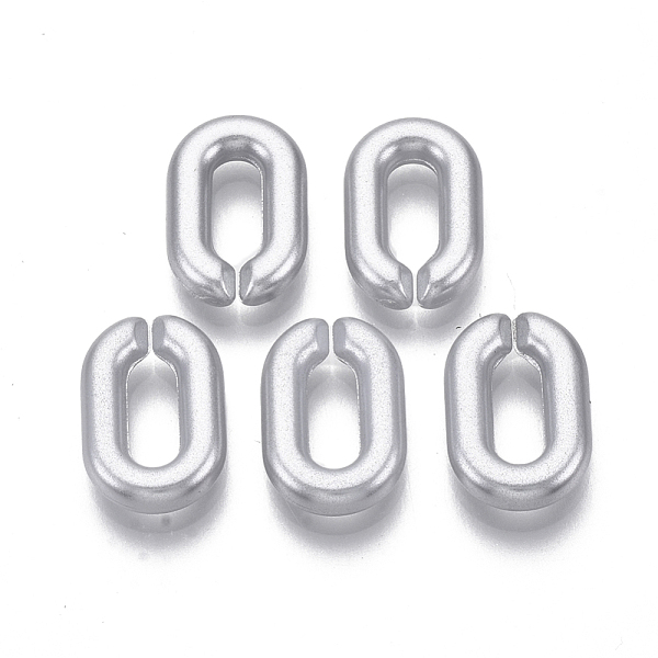 

PandaHall Spray Painted CCB Plastic Linking Rings, Quick Link Connectors, For Jewelry Cable Chains Making, Oval, Silver, 14x9.5x3mm, Inner...