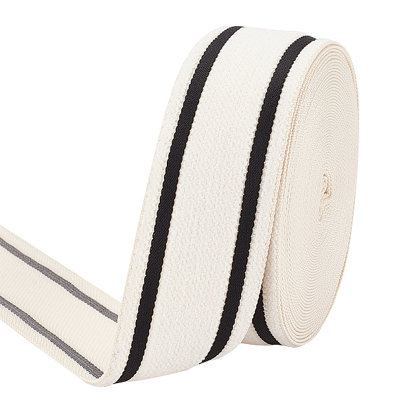 

PandaHall Stripe Pattern Chenille Ribbon, Webbing Tape, Side Decorative Trimming for Sports Pants Trousers, Cornsilk, 43x1mm, 10 yards/roll..., Gold