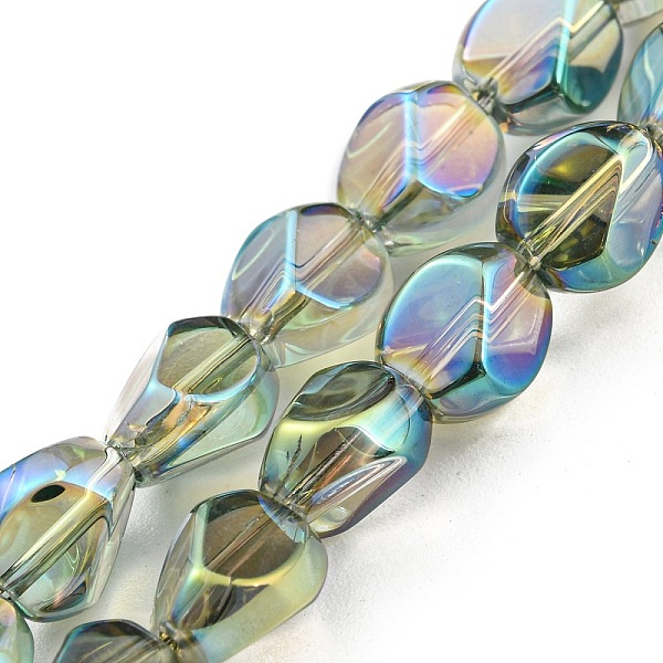 

PandaHall Full Rainbow Plated Electroplate Transparent Glass Beads Strands, Faceted Polygon, Dark Sea Green, 7.5x6x6.8mm, Hole: 1mm, about...