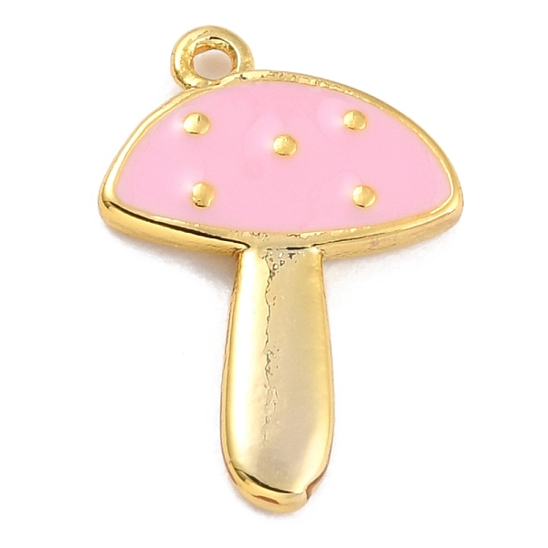 

PandaHall Autumn Theme Brass Enamel Pendants, Golden Long-Lasting Plated, Mushroom, Pink, 15x10.5x1.5mm, Hole: 1mm Brass+Enamel Mushroom...