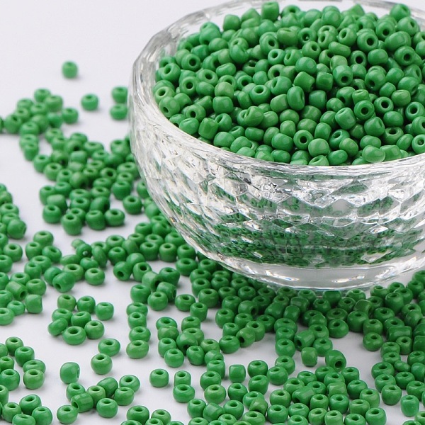 

PandaHall 8/0 Glass Seed Beads, Opaque Colours Seed, Small Craft Beads for DIY Jewelry Making, Round, Round Hole, Pale Green, 8/0, 3mm, Hole...
