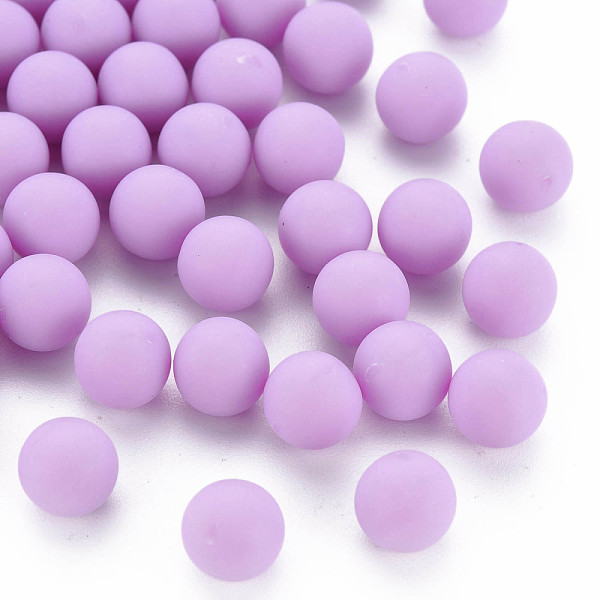

PandaHall Opaque Acrylic Beads, Frosted, No Hole, Round, Medium Orchid, 8mm, about 1600pcs/500g Acrylic Round