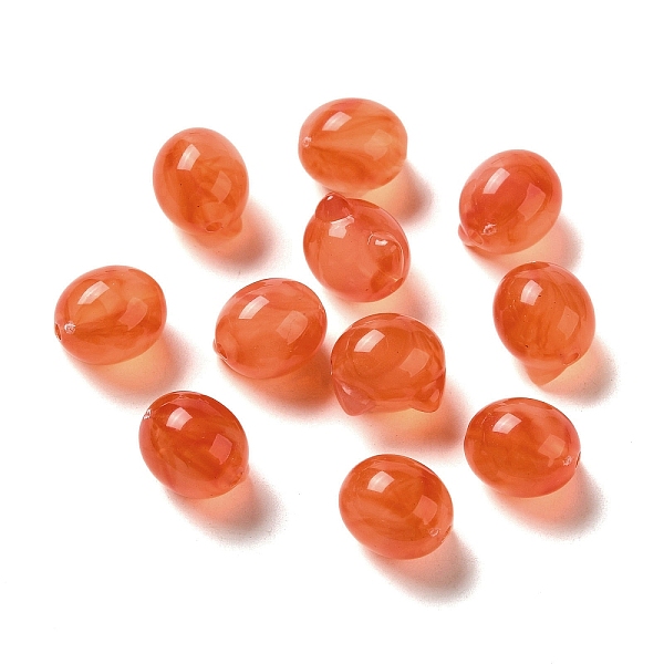 

PandaHall Two Tone Transparent Acrylic Beads, Paw, Tomato, 11x12x10.5mm, Hole: 1.8mm, about 574pcs/500g Acrylic Cat Shape Red