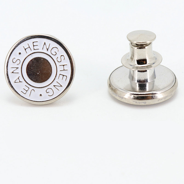 

PandaHall Alloy Button Pins for Jeans, Nautical Buttons, Garment Accessories, Round, Word, 17mm Alloy Word