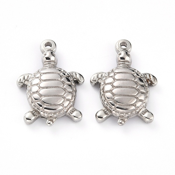 

PandaHall 304 Stainless Steel Pendants, Tortoise, Stainless Steel Color, 21x14x4mm, Hole: 1.4mm 304 Stainless Steel Tortoise