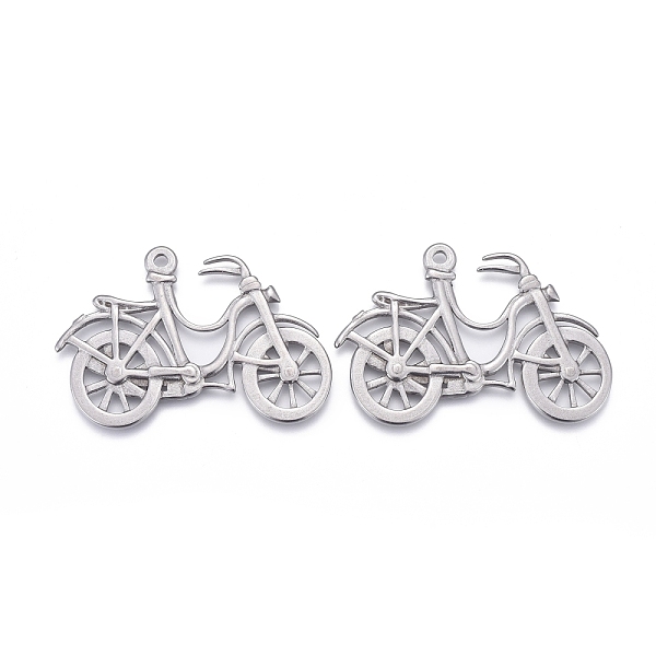 

PandaHall 304 Stainless Steel Pendants, Laser Cut, Bicycle, Stainless Steel Color, 24x35.5x1.5mm, Hole: 1.6mm 304 Stainless Steel Vehicle
