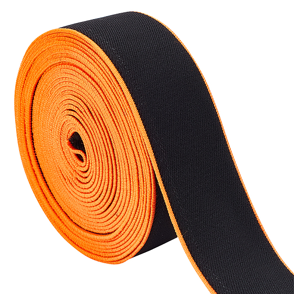 

PandaHall BENECREAT 5 Yards Nylon Elastic Bands, for DIY Accessories, Flat, Orange, 40mm Elastic Fibre Flat Orange