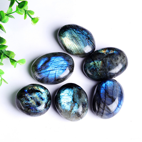 

PandaHall Natural Labradorite Cabochons, Oval, 30~40mm Labradorite Oval