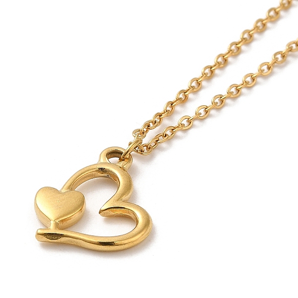 304 женское ожерелье с подвеской в форме сердца из нержавеющей стали